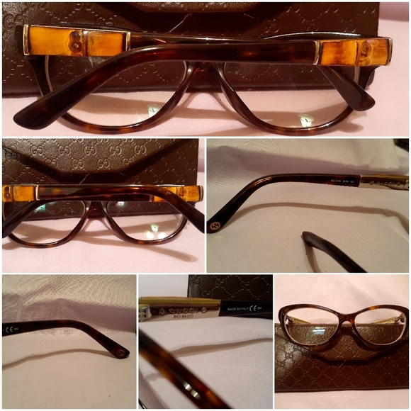 gucci glasses bamboo frame